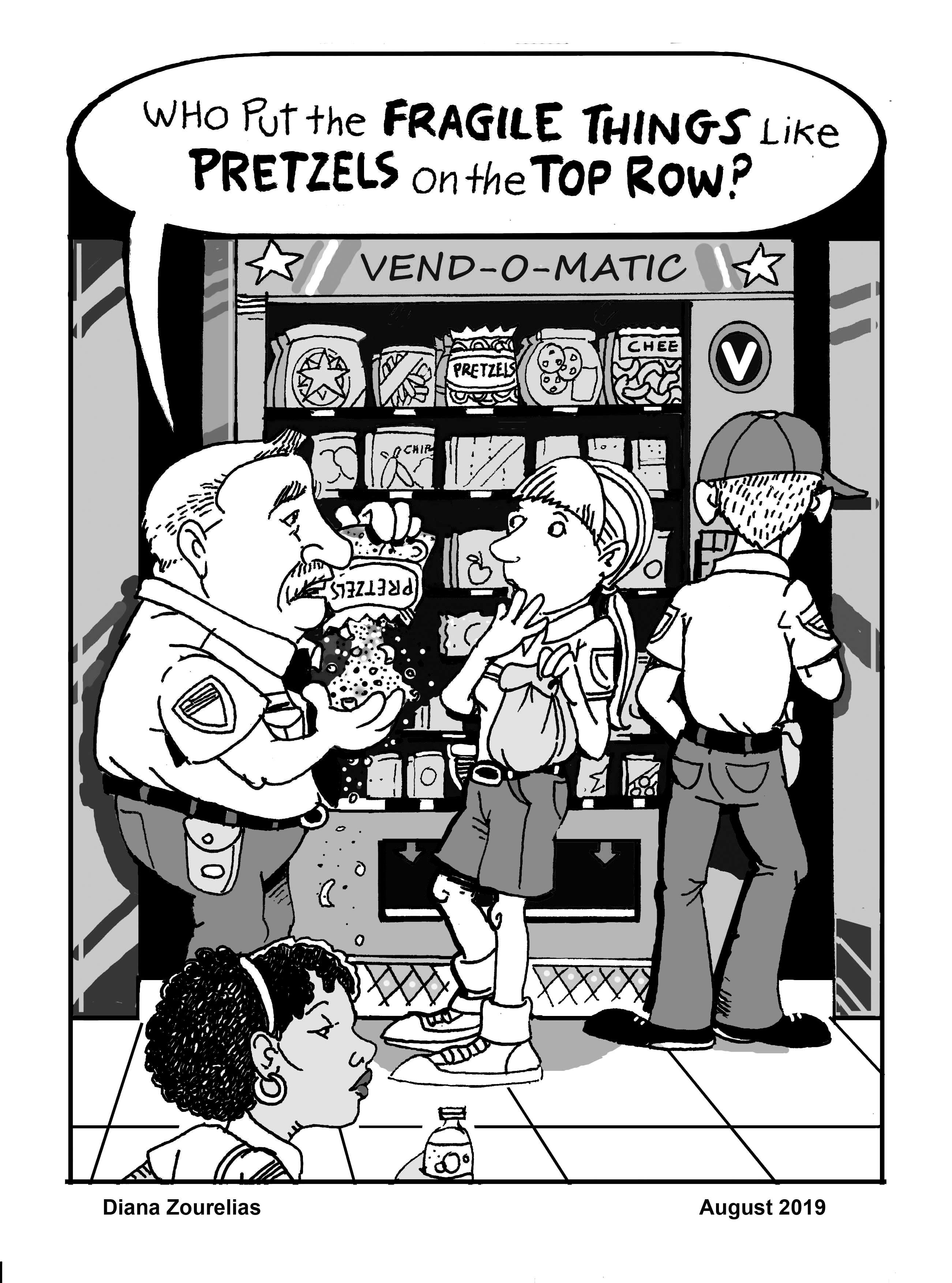 EMS Cartoon_keep your stash of snacks in your desk drawer.