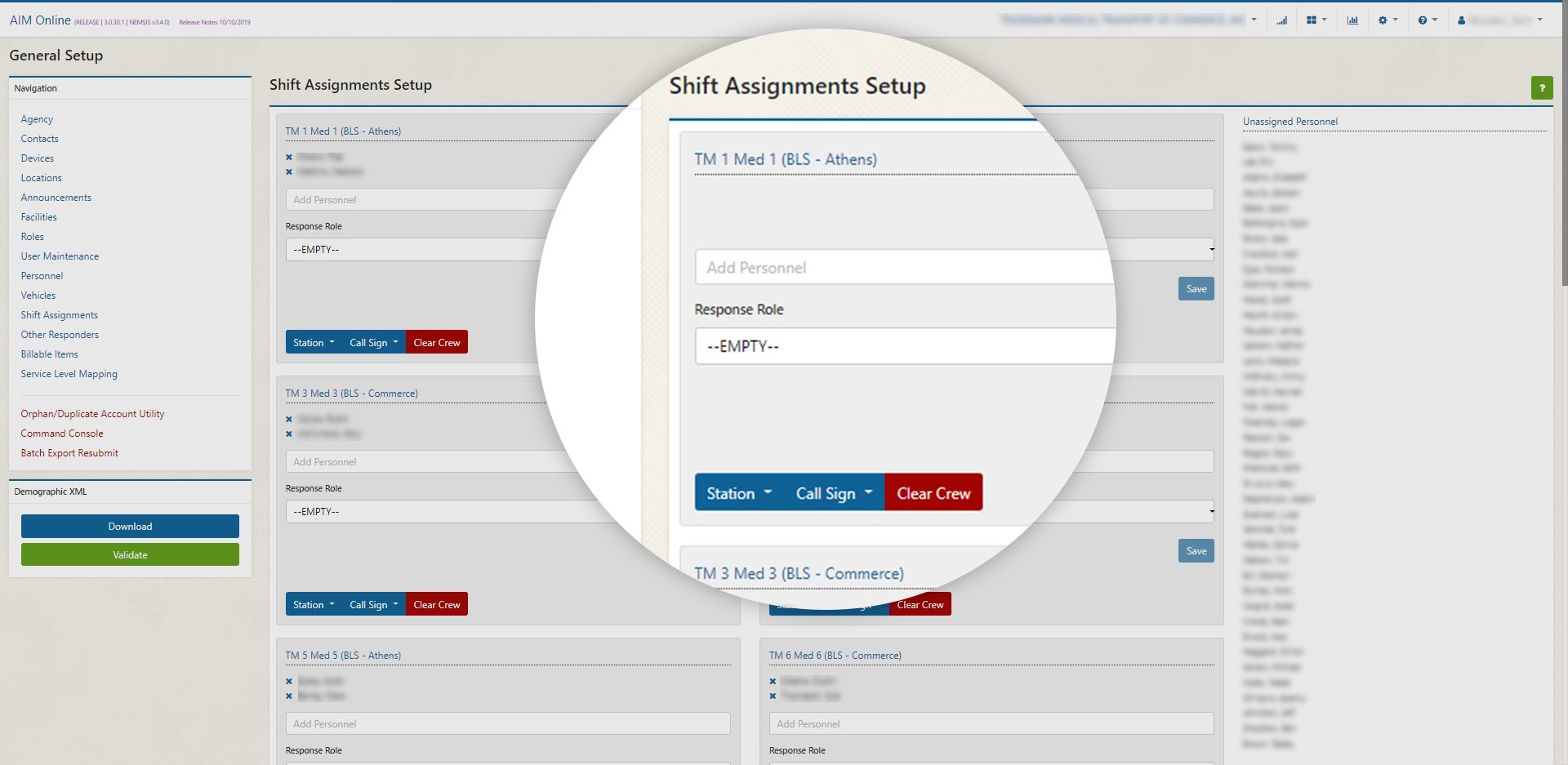 Shift Assignments