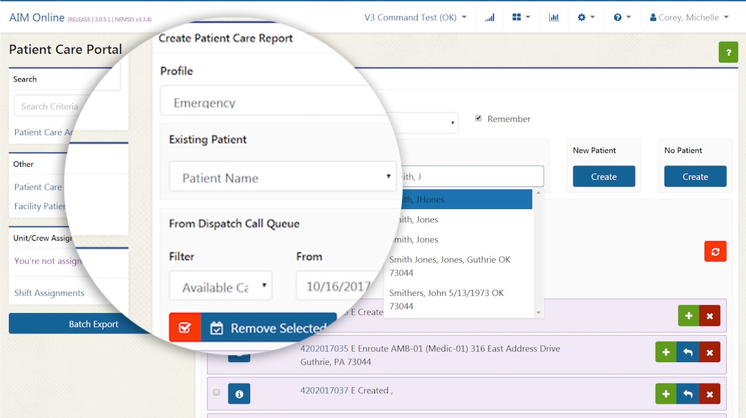 online ems epcr software aim system trip sheets online